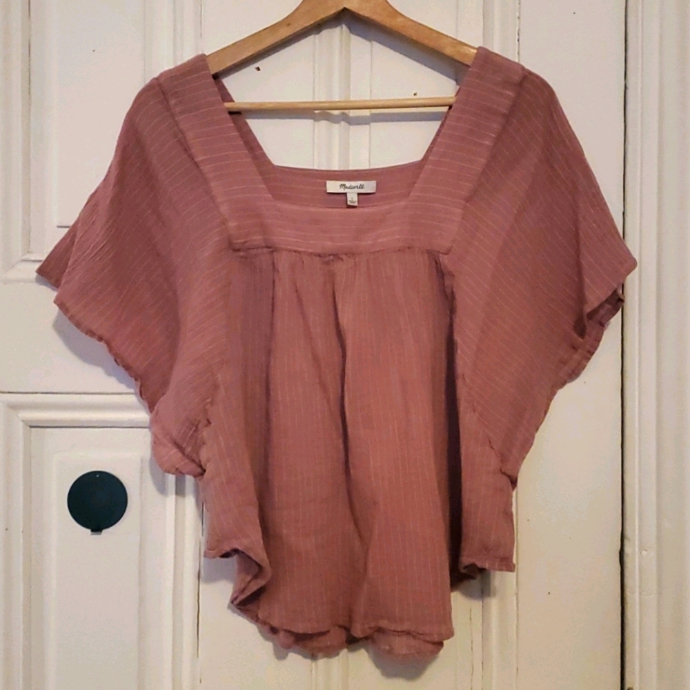 Madewell flutter sleeve shirt